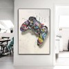 Graffiti Abstract Game Handle Art Gamepad Canvas Art Posters and Print Canvas Paintings on the Wall for Kids Room Home Decor