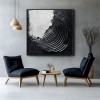 3D Textured Black & White Spiral abstract Art - Minimalist Wall Decor, Edgy Accent for Modern Interiors