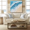 3D Textured Ocean Wave Canvas Art - Coastal Themed Impasto Wall Decor, Modern Beach House Interiors Artwork