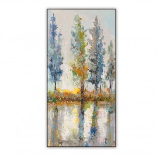 Absorbing the Sunlight-Serene abstract Landscape Oil Painting for Modern Home Decor