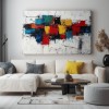 Artful Chaos: Colorful Geometric abstract Oil Painting - Bold Multicolor Wall Art, Modern Decor for Living Room Interiors