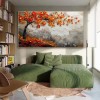 Autumn Serenade-Textured Fall tree Oil Painting on Canvas for Luxury Decor