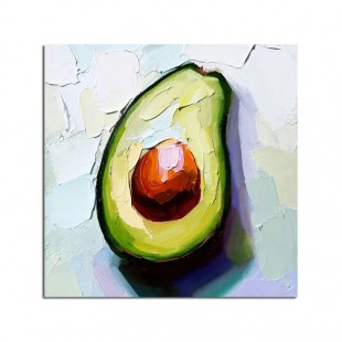Avocado Beauty - 3D Textured Avocado Wall Art - Vibrant Kitchen & Dining Room Decor