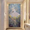 Balletteuse-Textured Oil Painting of Ballet Dancer - 3D Impasto Art for Living Room Wall Decor