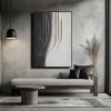 Black, Grey Textured Curved abstract Wall Art - Stylish Accent for Contemporary Homes