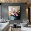 Blear Bloom -  abstract Floral Oil Painting, Textured Blooming Flower Wall Art for Home Decor