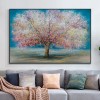 Blossoming-Colorful Blooming tree Oil Painting, Artistic Landscape Wall Art for Home Decoration