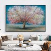 Blossoming-Colorful Blooming tree Oil Painting, Artistic Landscape Wall Art for Home Decoration