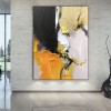 Bold abstract Oil Painting in Black and Yellow
