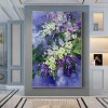 Bouquet of Geraniums-Textured Floral Oil Painting on Canvas for Modern Decor