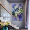Bouquet of Geraniums-Textured Floral Oil Painting on Canvas for Modern Decor