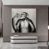 Bubbles-abstract Chimpanzee Pop Art Painting | Bold & Humorous Wall Decor