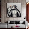 Bubbles-abstract Chimpanzee Pop Art Painting | Bold & Humorous Wall Decor