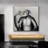 Bubbles-abstract Chimpanzee Pop Art Painting | Bold & Humorous Wall Decor