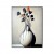 Burning Quiet - Minimalist abstract Vase Painting Sculptural Floral Still Life Wall Art