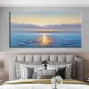Calming Horizon-Coastal Sunrise Textured Oil Painting for Modern Decor