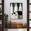 Camoufeline - Minimalist Sleeping Cat Between Bottles abstract Geometric Animal Art