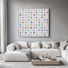 Color Pop Symphony – Large abstract Textured Dot Painting Modern Wall Art