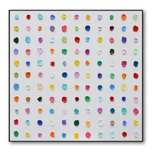 Color Pop Symphony – Large abstract Textured Dot Painting Modern Wall Art