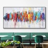 Colored Wavelengths-abstract Colorful Painting for Contemporary Home Decor