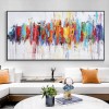 Colored Wavelengths-abstract Colorful Painting for Contemporary Home Decor