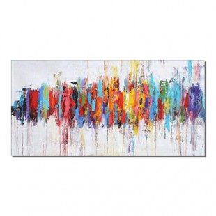 Colored Wavelengths-abstract Colorful Painting for Contemporary Home Decor