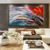 Colored Wheat-Colorful abstract Landscape Canvas Painting for Modern Decor