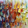 Colorful Clash-Textured Modern abstract Oil Painting for Contemporary Home Decor