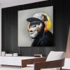 Congo-abstract Monkey Pop Art Painting | Modern Textured Animal Wall Art