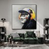 Congo-abstract Monkey Pop Art Painting | Modern Textured Animal Wall Art