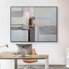 Conservatory-abstract Geometric Wall Art - Neutral Tones with Gold Accent Modern Minimalist Decor