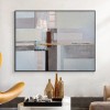 Conservatory-abstract Geometric Wall Art - Neutral Tones with Gold Accent Modern Minimalist Decor