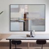 Conservatory-abstract Geometric Wall Art - Neutral Tones with Gold Accent Modern Minimalist Decor