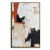Contemporary abstract Art - Vibrant Movement in Rust Orange and Black Oil Painting