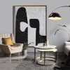 Contrast – Modern abstract Black and White Oil Painting for Living Room