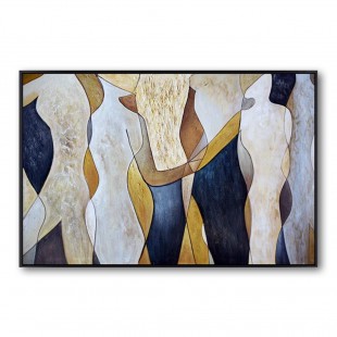 Conversations-Modern abstract Painting-Textured Canvas Wall Art for Modern Interiors