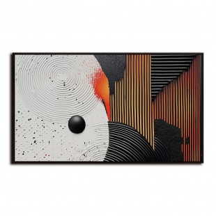 Cosmic Vortex-3D Textured abstract Geometric Painting for Modern Decor