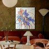 Dancing Petals - Large abstract Floral Painting for Modern Elegant Wall Decor