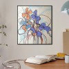Dancing Petals - Large abstract Floral Painting for Modern Elegant Wall Decor