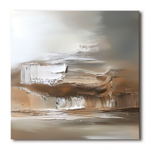 Desert Mirage - abstract Textured Oil Painting, Modern Neutral Tones Wall Art for Home Decor
