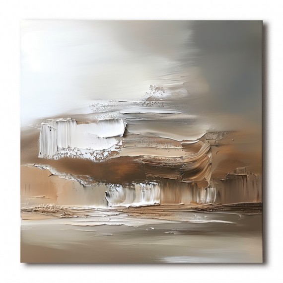 Desert Mirage - abstract Textured Oil Painting, Modern Neutral Tones Wall Art for Home Decor