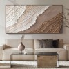 Driftwood Serenity-Neutral Coastal Minimalist abstract Oil Painting for Modern Interiors