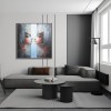 Dual Reflections – abstract Figurative Oil Painting, Modern Surreal Portrait Wall Art for Living Room