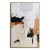Dynamic Neutrals: Contemporary Impasto Art - Black & White with Orange Beige Accents