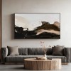 Earthbound Essence: abstract Impasto Wall Art in Black, White & Brown - Modern Home Decor