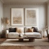 Earthbound Lines – Minimalist Textured abstract Wall Art Set for Modern Living Room