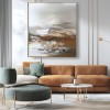 Earthbound Serenity - Handcrafted Textured abstract Oil Painting for Modern Home Decor