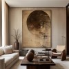 Earthen Silence – Textured abstract Wall Art with Organic Minimalist Form