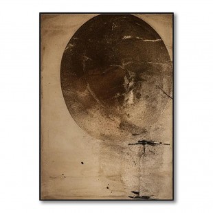 Earthen Silence – Textured abstract Wall Art with Organic Minimalist Form