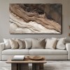 Earthly Tides-Textured abstract Vertical Oil Painting in Earth Tones